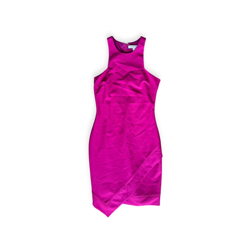 Elizabeth and James Pink Sheath Dress Sleeveless Asymmetrical Hem